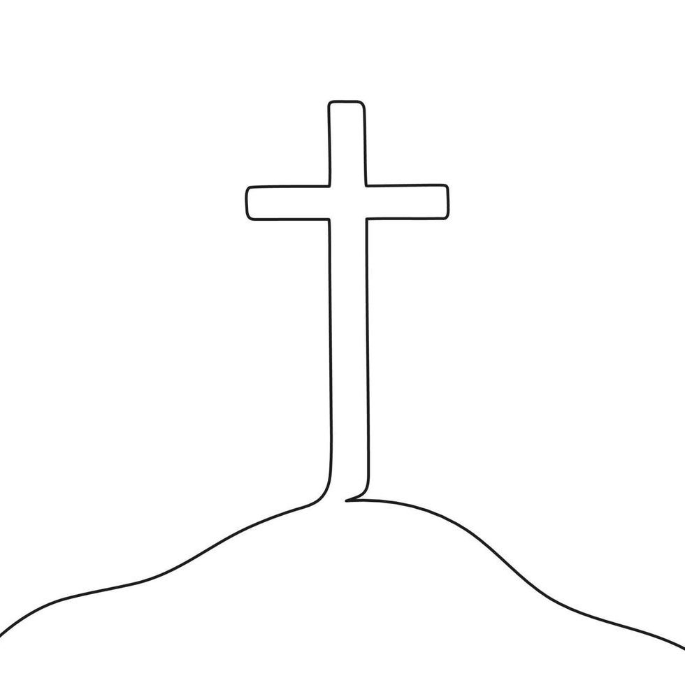 catholic-cross-on-hill-continuous-single-line-drawing-traditional-religion-symbol-church-sign-cross-one-line-art-hand-drawn-illustration-vector catholic-cross-on-hill-continuous-single-line-drawing-traditional-religion-symbol-church-sign-cross-one-line-art-hand-drawn-illustration-vector